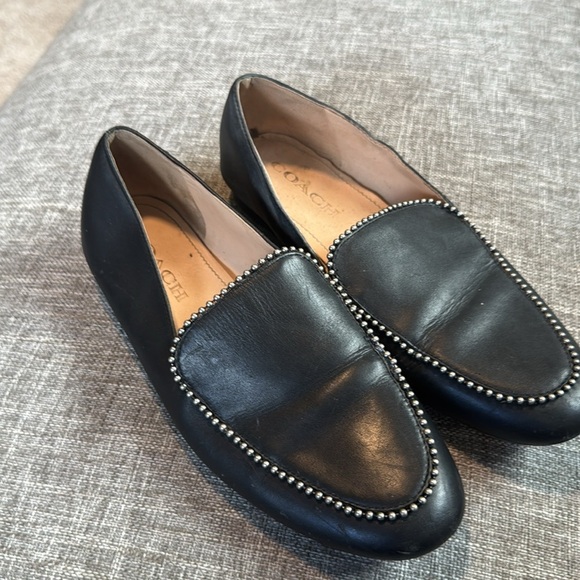 Coach Harper Black Leather Loafer S - Picture 2 of 8